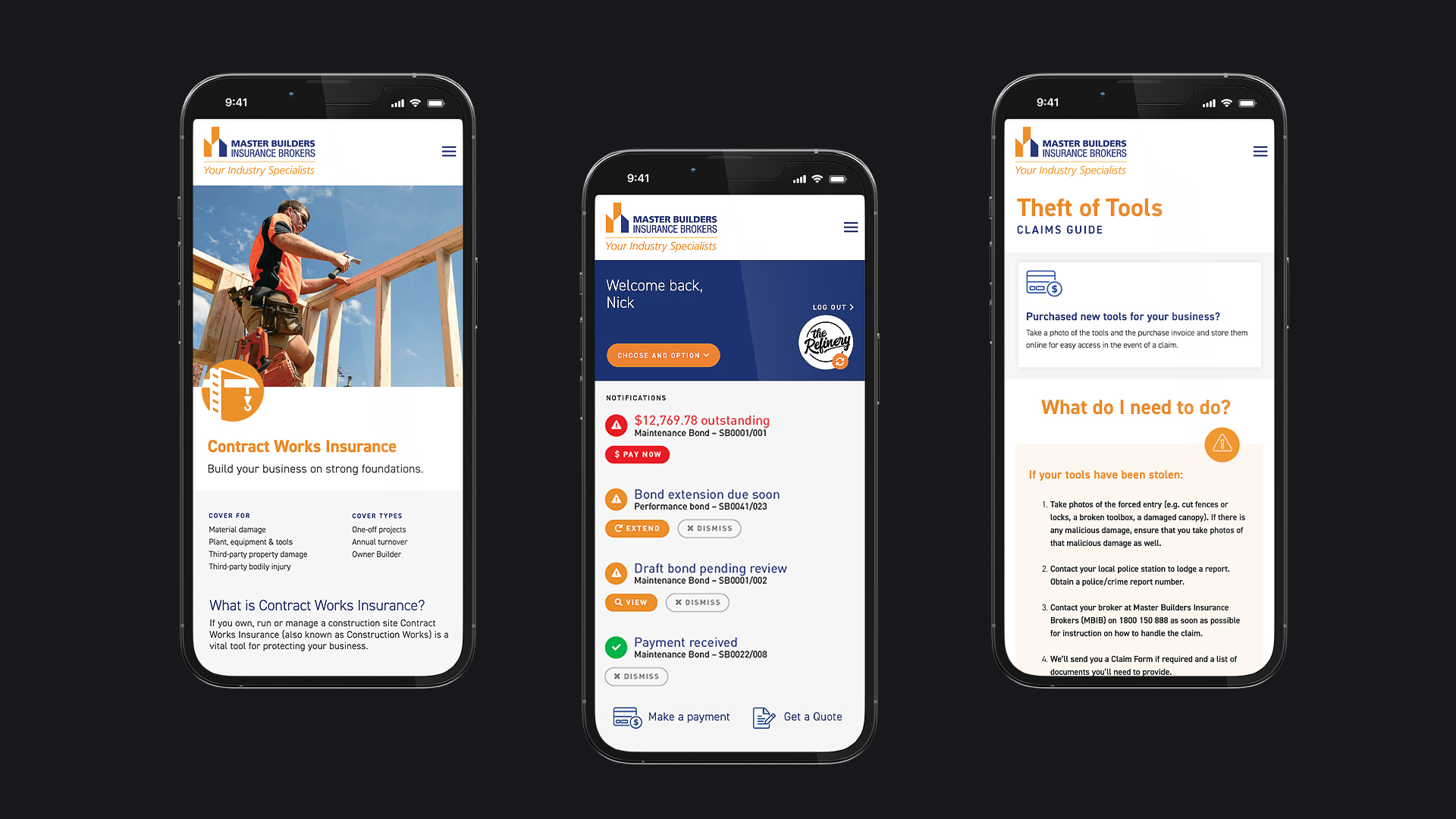 MBIB Website Mobile